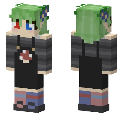 Skye Green Hair Minecraft skin