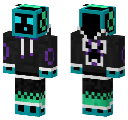 Slime Neon Creeper Minecraft skin