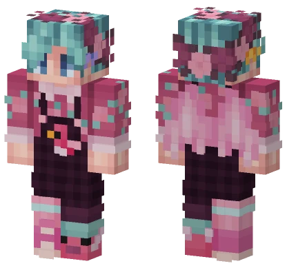 Smajor Pink Parrots Minecraft skin