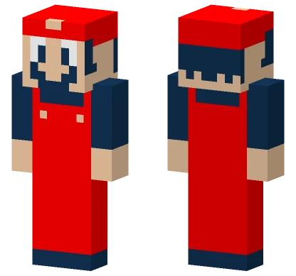 SMB2 Mario Minecraft skin