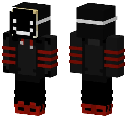 Smiling Black Hoodie Minecraft skin
