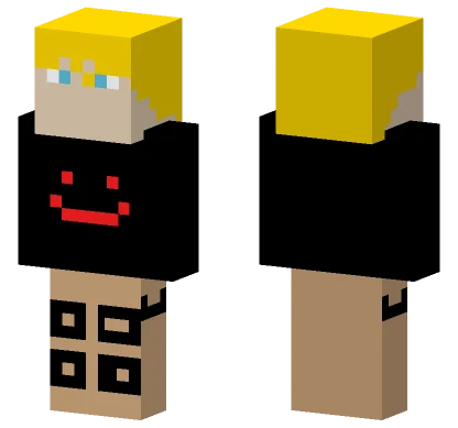 Smiling Black Hoodie Minecraft skin