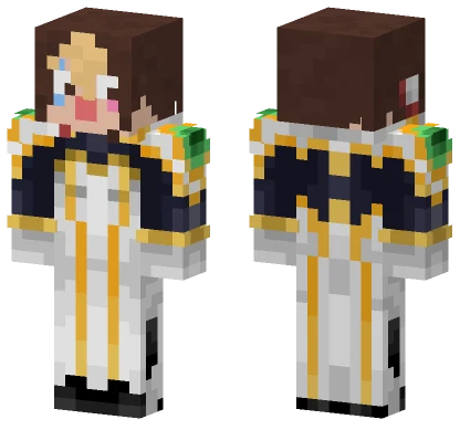Sniffaku White Gold Outfit Minecraft skin