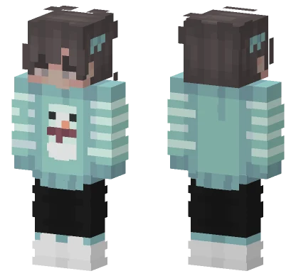 Snow Aesthetic Winter Hoodie Boy Minecraft skin
