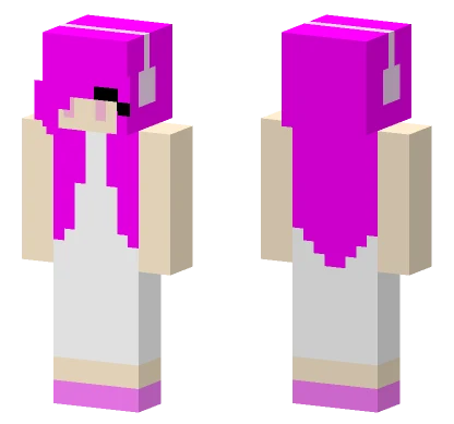 Snowflake Girl Magenta Minecraft skin
