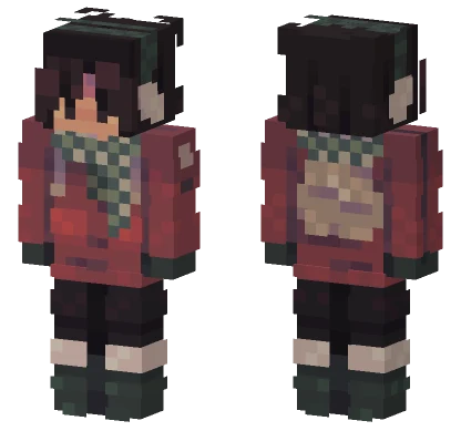Snowmen With Charcoal Smiles Minecraft skin