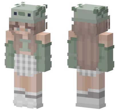 Soft Cottagecore Axolotl Minecraft skin