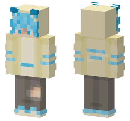 Soft Cute Boy Skin Yellow Aqua Minecraft skin
