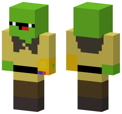 Solid Color Infinity Shrek Minecraft skin
