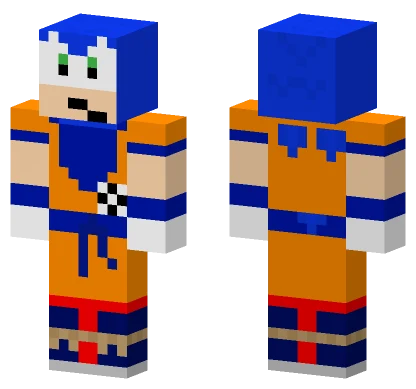 Sonic Goku Clothes Minecraft skin