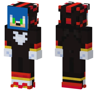 Sonic Shadow Costume Skin Minecraft skin