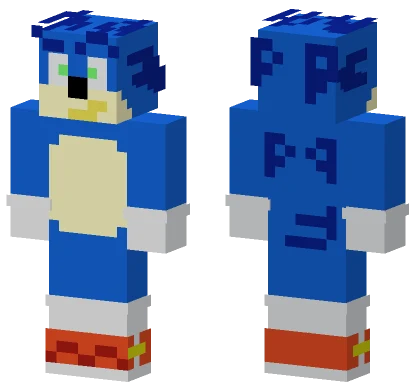 Sonic The Hedgehog Minecraft skin