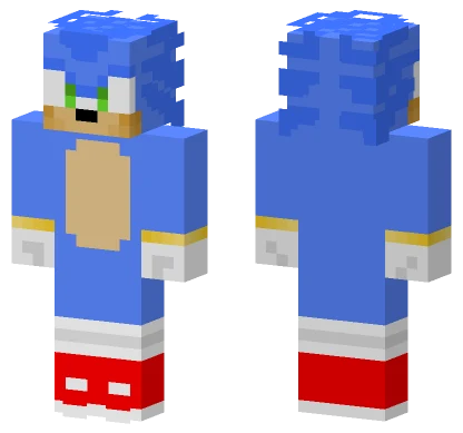 Sonic the Hedgehog Minecraft skin
