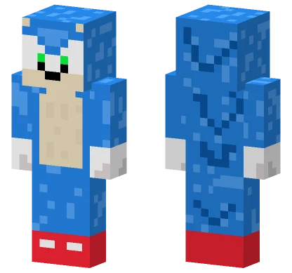 Sonic The Hedgehog Minecraft skin
