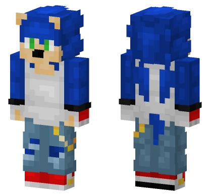 Sonic The Hedgehog Minecraft skin