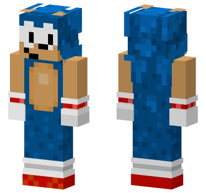 Sonic The Hedgehog Minecraft skin