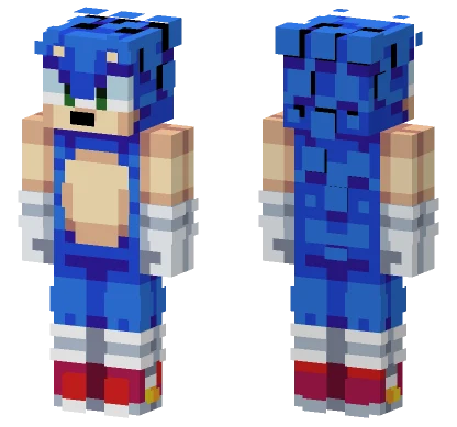 Sonic The Hedgehog Minecraft skin