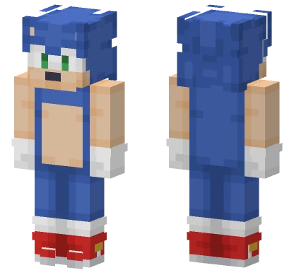 Sonic The Hedgehog Minecraft skin