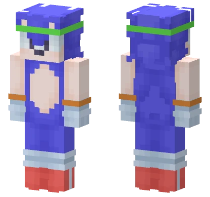 Sonic The Hedgehog Minecraft skin