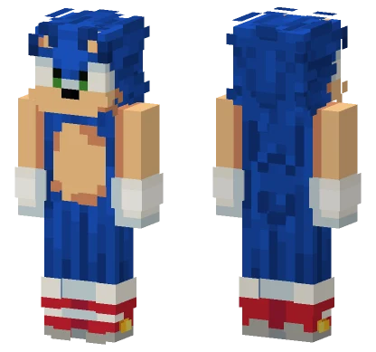 Sonic The Hedgehog V2 Minecraft skin