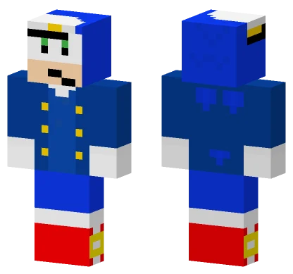 Sonic The Hedgehog V2 Minecraft skin