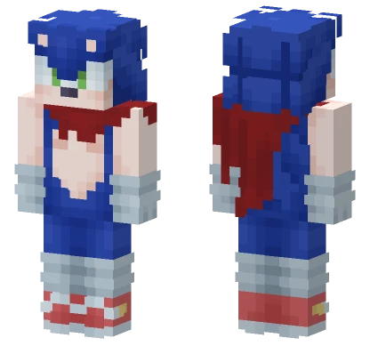 Soniqui Blue Hedgehog Minecraft skin