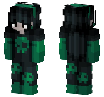 Soulseeker Green Skull Minecraft skin