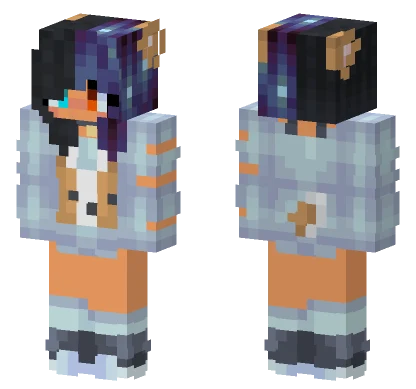 Sparkle Blue Girl Minecraft skin