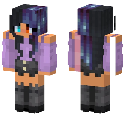 Sparkle Hair Girl Minecraft skin