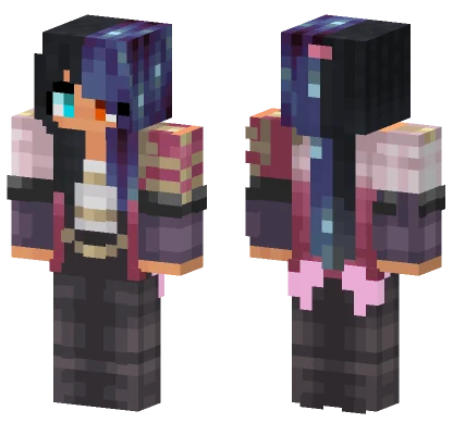 Sparkly Blue Hair Girl Minecraft skin