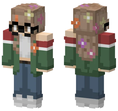 Sparkly Brown Hair Girl Minecraft skin