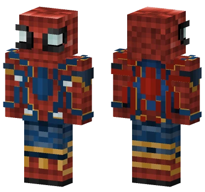 Spider-Man Avengers Suit Layered Minecraft skin