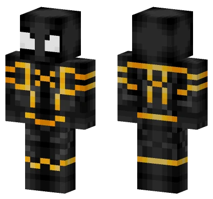 Spider-Man Black Gold Suit Minecraft skin