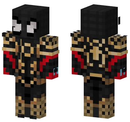 Spider-Man Black Gold Suit Minecraft skin