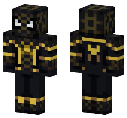 Spider Man Black Gold Suit Minecraft skin