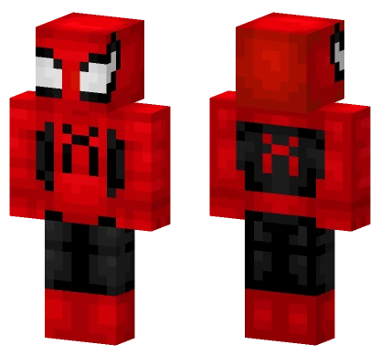 Spider-Man Black Red Skin Minecraft skin