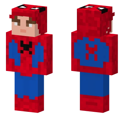 Spider-Man With Mask Up Minecraft skin
