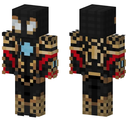 Spiderman Black And Gold Suit V2 Minecraft skin