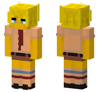 Spongebob Outfit Costume Minecraft skin