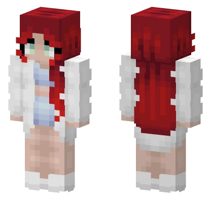 Spring Redhead In Tanktop Coat Minecraft skin