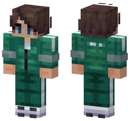 Squid Game Green Suit Minecraft skin