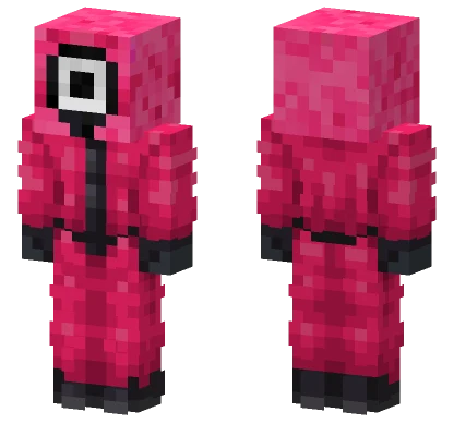 Squid Game Guard Hotdog Mask Minecraft skin