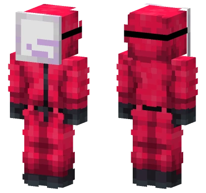Squid Game Guard With Tenna Mask Minecraft skin