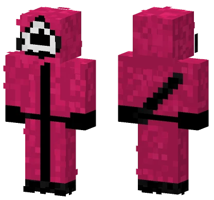 Squid Game Triangle Guard Minecraft skin