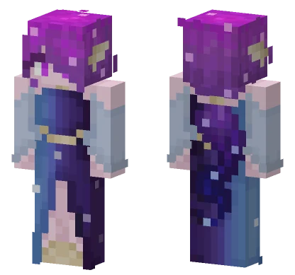 Starborn Girl Galaxy Dress Minecraft skin