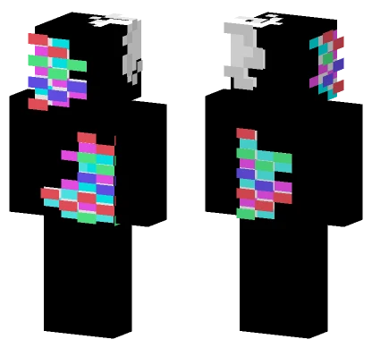 Static Glitch Effect Minecraft skin