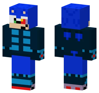 Stealth Suit Sonic V2 Minecraft skin
