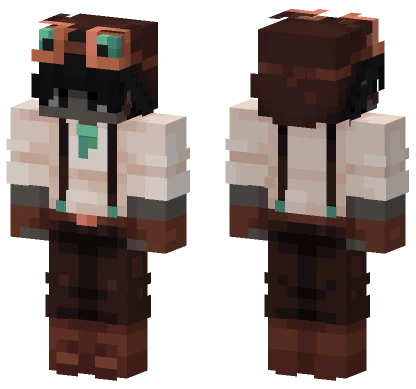 Steampunk Goggles Explorer Minecraft skin