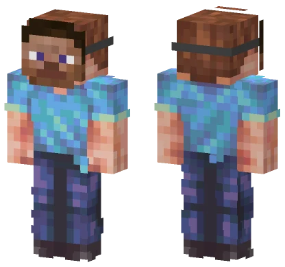 Steve Blue Outfit Minecraft skin