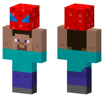Steve Holding Spiderman Minecraft skin